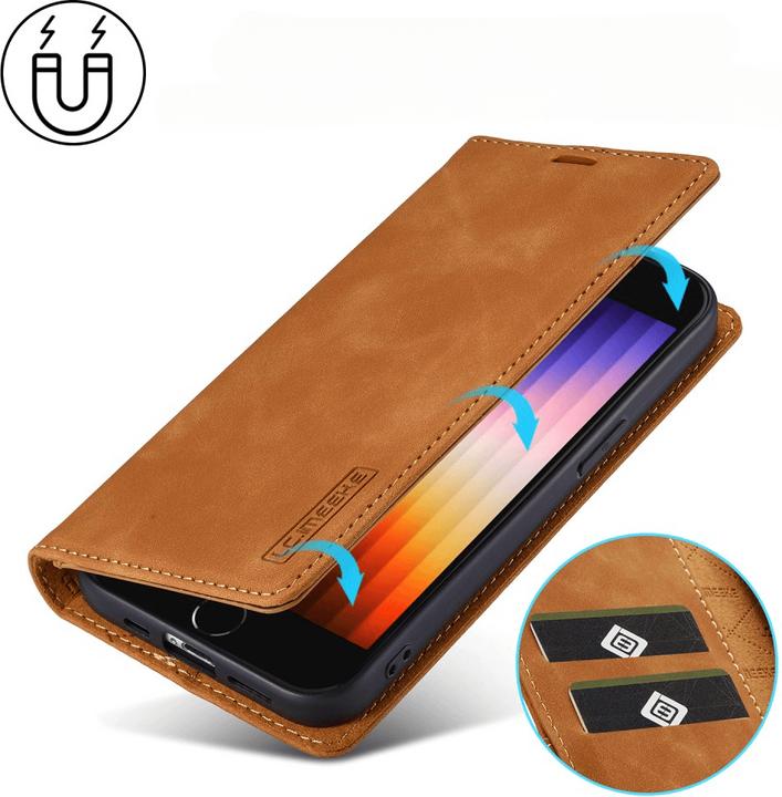 Image du produit LC.Imeeke iPhone 16e - Flip Case Vintage (Apple iPhone 16e)