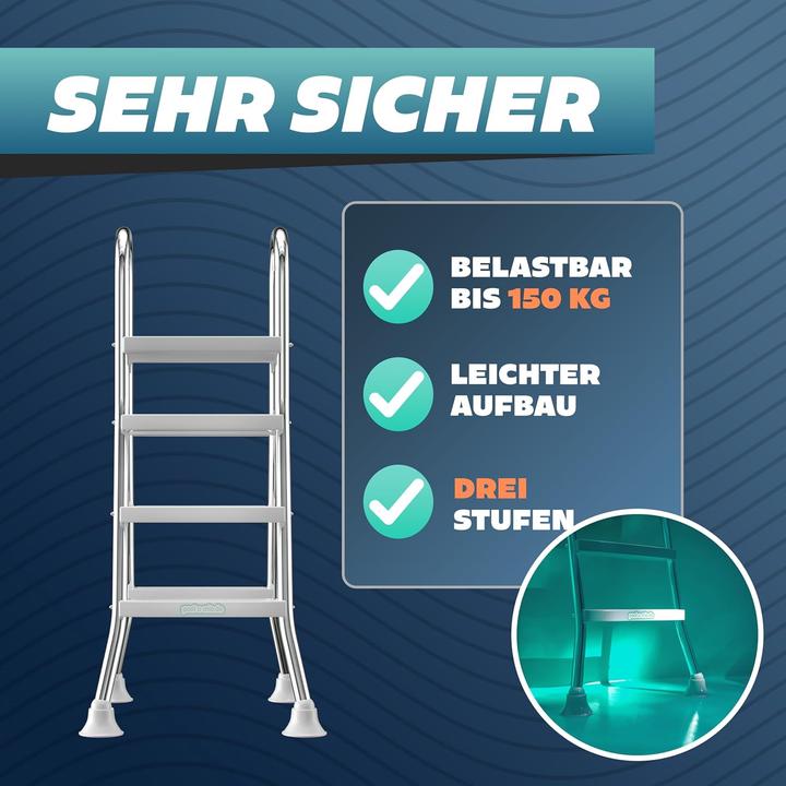 Immagine prodotto Poolomio Einstiegsleiter für Aufstellpools