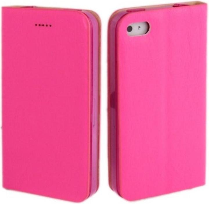 Produktbild König Design Schutzhülle Handytasche (Flip Quer) für Handy Apple iPhone 4 & 4S Neonpink (Apple iPhone 4, LG G4s)