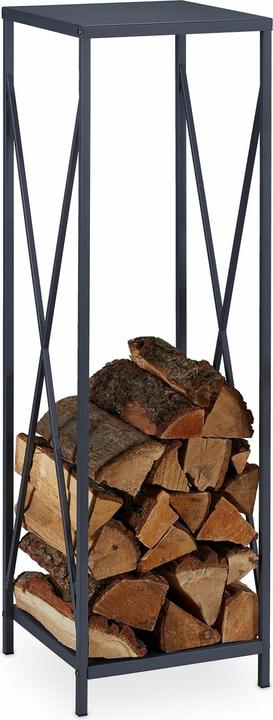 Image du produit Relaxdays Étagère murale ronde, bois et métal (50 x 18,5 x 50 cm)
