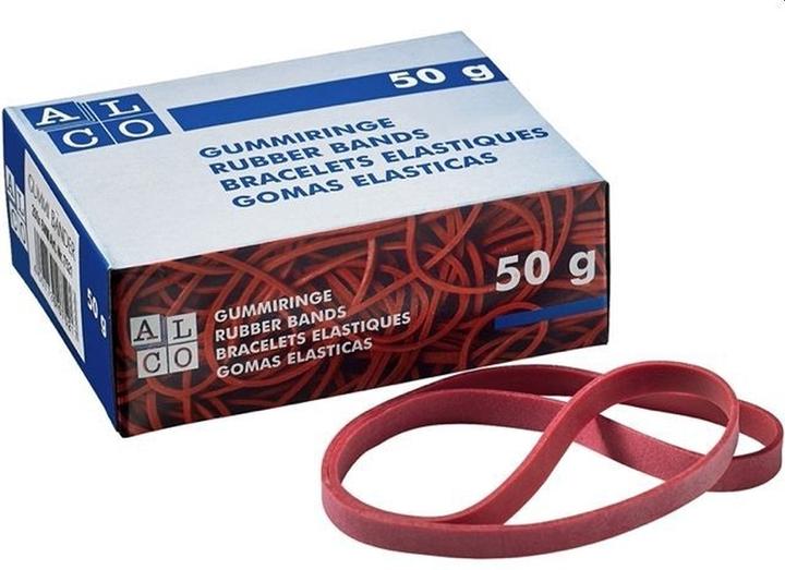 Alco Rubber bands 50g 150x10 mm, red (50 pcs.)