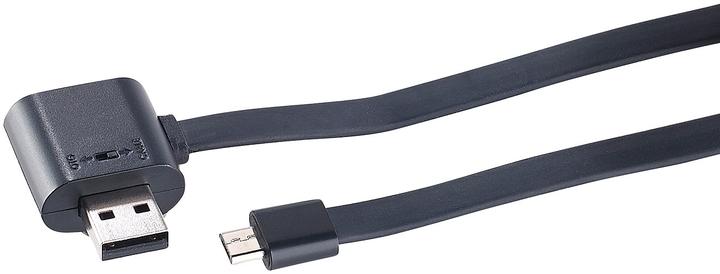 Immagine prodotto Callstel Cavo piatto di ricarica e dati Micro USB con porta USB e OTG (0.70 m, USB 2.0)