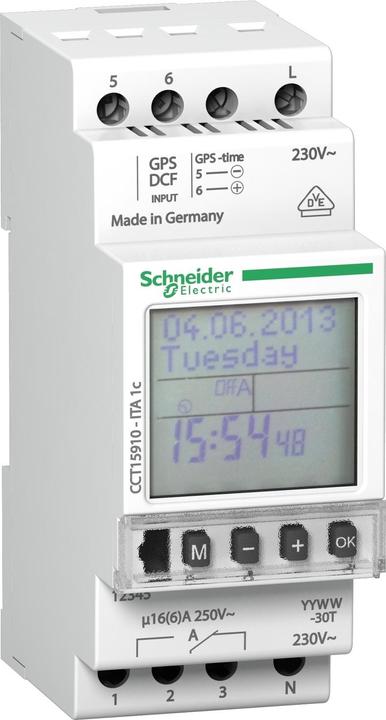 Actual product image Schneider Electric 36mm digital yearly timeswitch ITA 1c