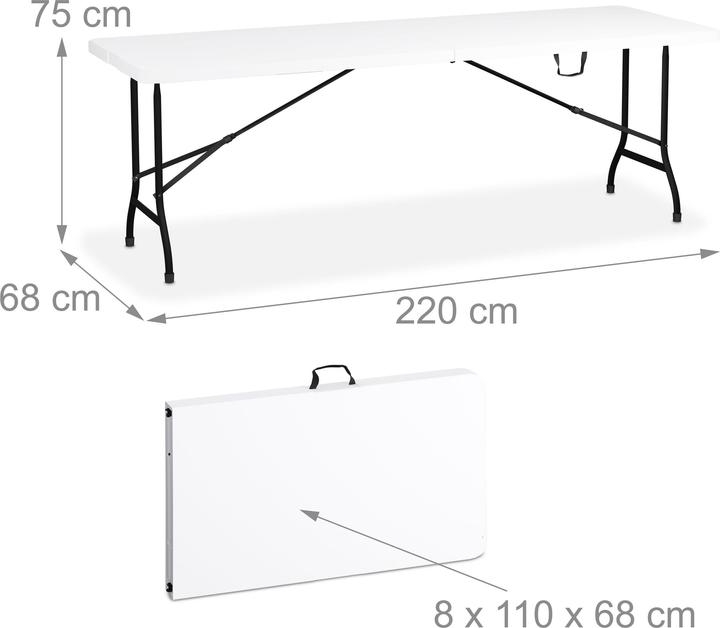 Image du produit Relaxdays Table de jardin (220 cm)