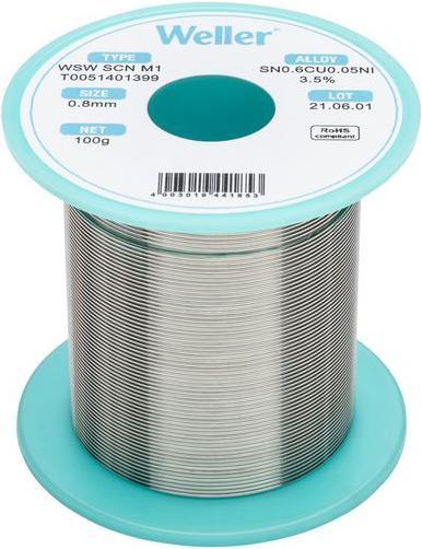 Image du produit Weller Erem WELLER - WSW SCN M1 FIL DE SOUDURE 0.8 mm 100 g (Souder)