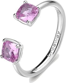 Actual product image Brosway Fancy Vibrant Pink FVP11 Open Silver Ring - Circuit: S (49-52mm) (49, 50, 51, 52)