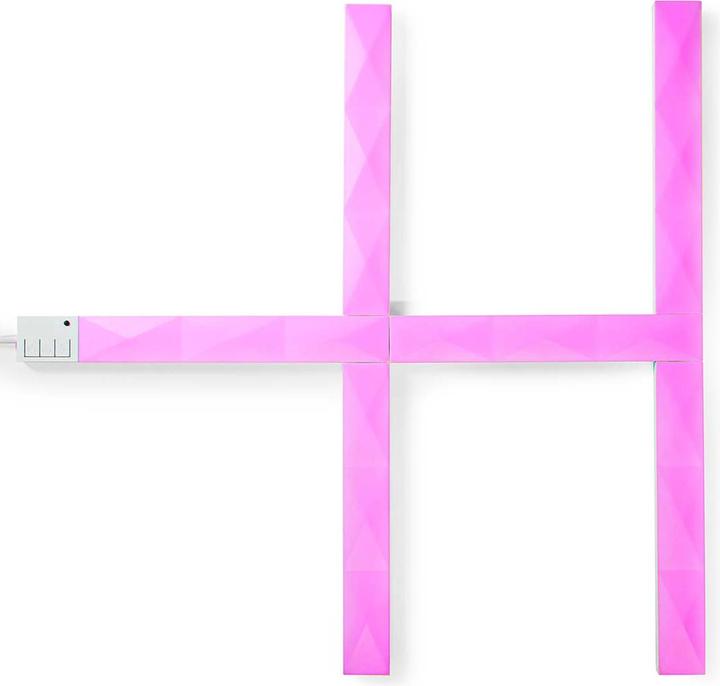 Actual product image Nedis SmartLife Decorative LED | Wall bar | Wi-Fi | RGBIC / Warm white | Android™ / IOS (Warm white, 14.40 cm, Indoor)