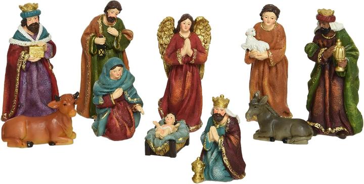 Spetebo 10-teiliges Weihnachtskrippenfiguren-Set