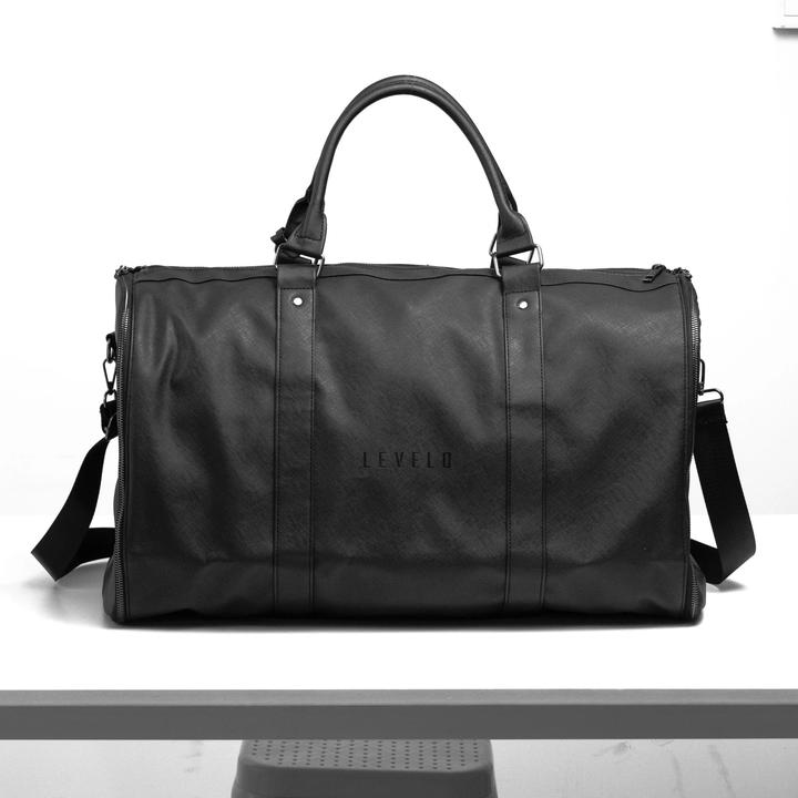 Immagine prodotto Levelo AllInStyle Saffiano Leather Travel Duffle Bag - Black