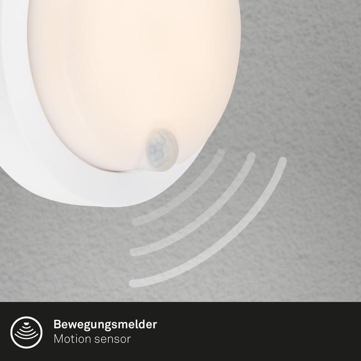 Produktbild Briloner Akku LED Aussenwandleuchte,Sensor,weiss,LED/4W (700 lm, IP44)