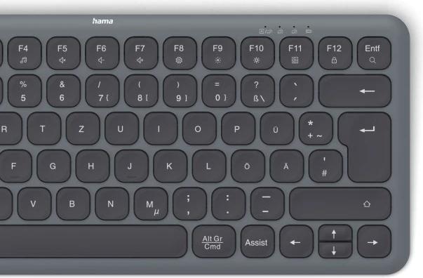 Actual product image Hama Multi-Device Keyboard WK-500 wireless wireless u (DE, Wireless)