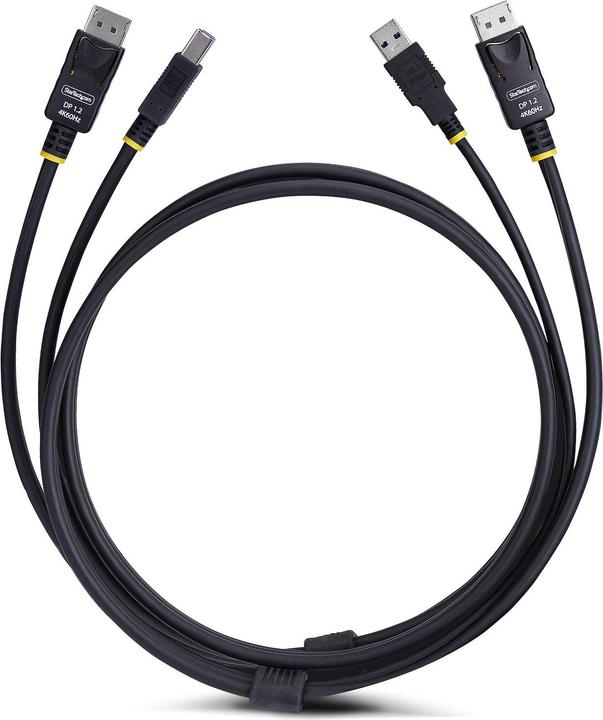 Actual product image StarTech .com DU12210-KVM-CABLE, 3,1 m, USB, USB, HDMI, Schwarz, DisplayPort + USB 3.2 Gen 1 Type-A