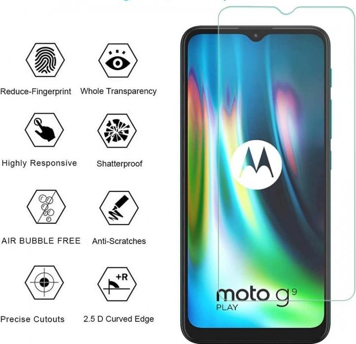 Image du produit Screenguard Motorola Moto G9 Play Film de protection en verre blindé Case Friendly Design (1 pièce(s), Motorola Moto G9 Play)