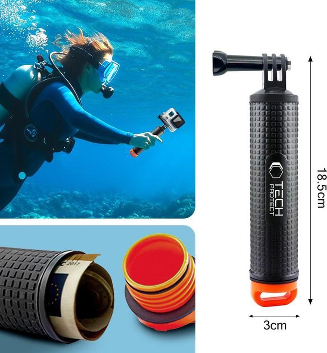 Produktbild Pgytech Uchwyt / bojka wypornoÅciowa GA100 Hand Grip do GoPro / DJI - czarny