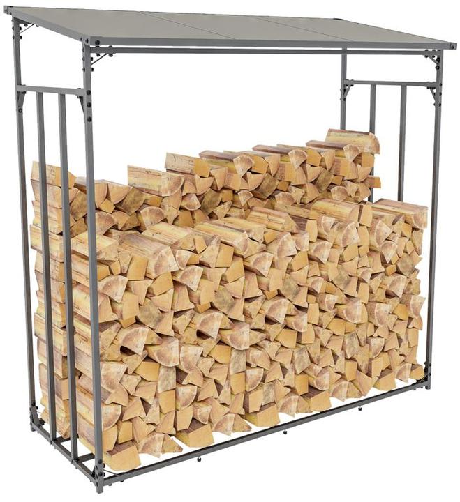 Produktbild Swisshandel24 Kaminholzunterstand Ruston Metall XL, anthrazit