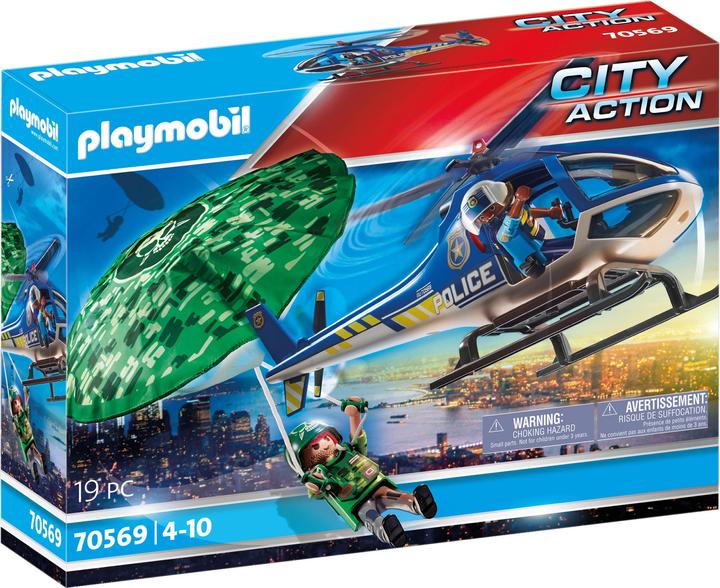 Playmobil Police helicopter: parachute chase (70569, Playmobil City Life)