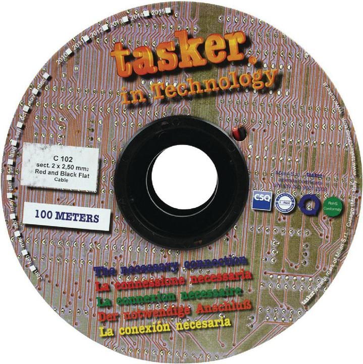 Image du produit Tasker Câble de haut-parleur en rouleau 2x 2.50 mm² 100 m noir/rouge (100 m, 2.50 mm²² mm)