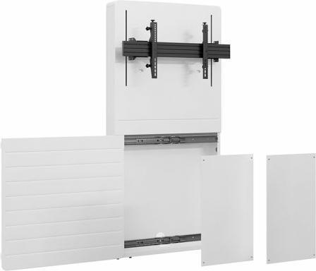 Actual product image Hagor Media centre 900x600mm white / black 120kg/75-98"/floor-wall-mounted/lift (Wall, 98", 100 kg)