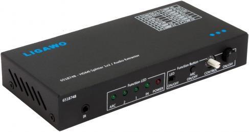 Actual product image Ligawo HDMI Splitter 1 input -> 2 outputs Audio Extractor