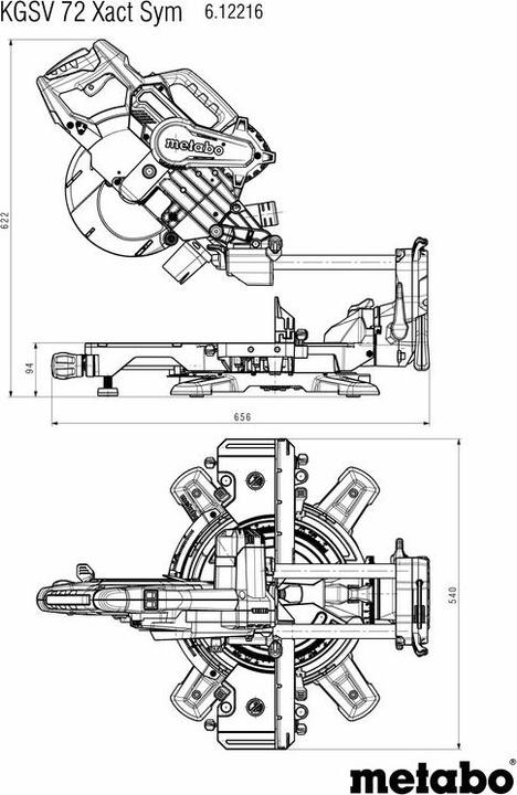 Actual product image Metabo KGSV72 Xact SYM crosscut saw