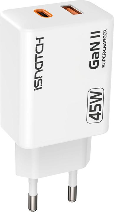 Immagine prodotto iSnatch Caricatore doppio USB, QC 3.0, tecnologia GaN, 45 watt (45 W)