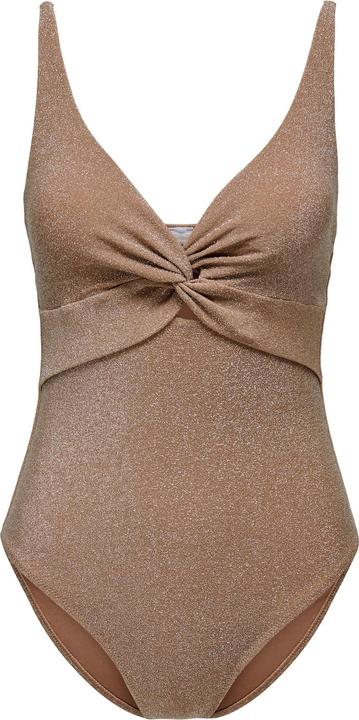 Only Onlmalibu Lurex Twist-Detail Swimsuit (XS)