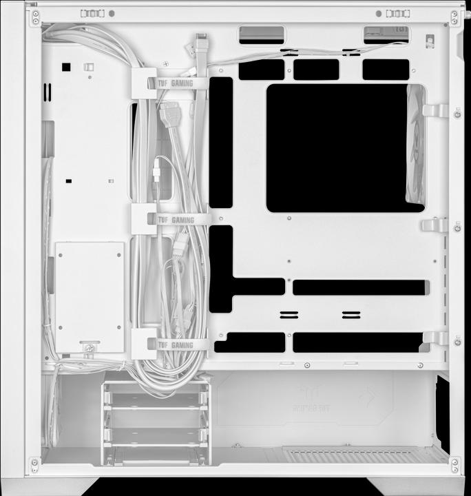 Actual product image ASUS TUF Gaming GT302 TG ARGB White (mATX, Mini-ITX, ATX)