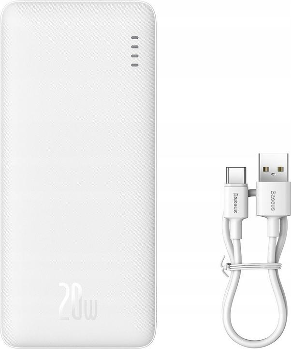 Actual product image Baseus Airpow 10000mAh 20W powerbank (white) (10000 mAh, 20 W, 74 Wh)