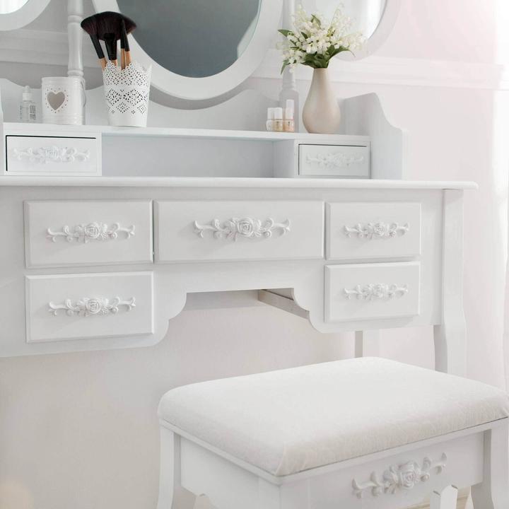 Actual product image tectake Dressing Table (90 x 40 x 145 cm)
