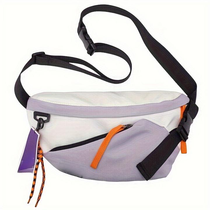 Only-Bags.Store Lässige Brusttasche mit Anhänger, Street Style Umhängetasche Crossbody Bags, multifunktionale Hip