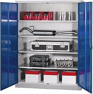 Image du produit Mauser Armoire à portes battantes Jumbo, largeur 1500 mm, 4 tablettes, profondeur 600 (150 cm, 195 cm)