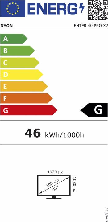 Label énergétique Dyon Enter 40 PRO X2 (40", LED, Full HD, 2021)