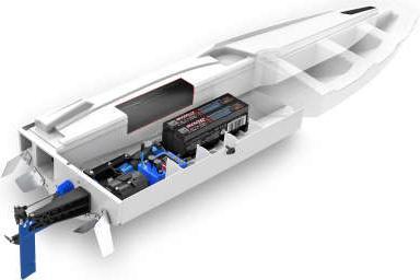 Produktbild Traxxas BOAT SPARTAN SR 1037mm 1:10 EP RTR RED TQi 2.4GHz OHNE LadegerÃ¤t und OHNE Akku