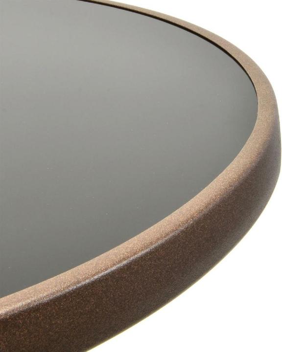 Produktbild VCM Bistrotisch mit Glasplatte klappbar Terrassentisch Glastisch braun Ø 60 cm Stahl (60 cm)
