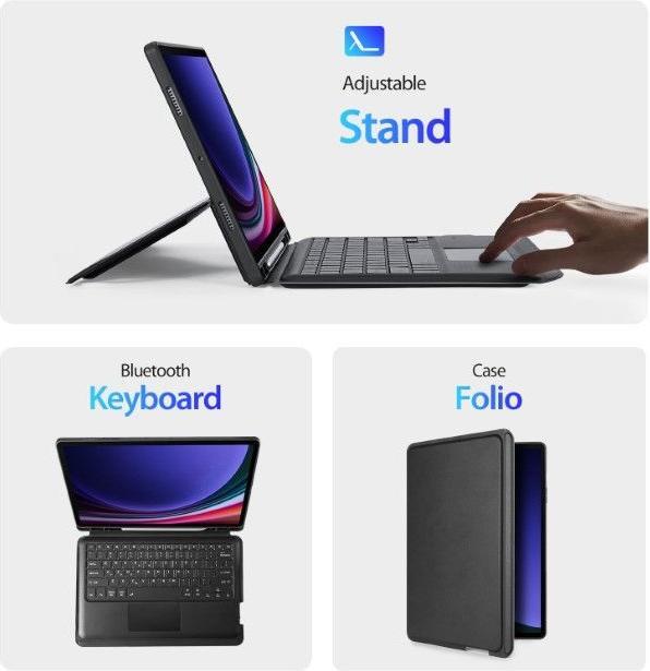 Actual product image Dux Ducis DK Series Keyboard Case (US, Galaxy Tab S9 FE+, Galaxy Tab S9+, Galaxy Tab S10+)