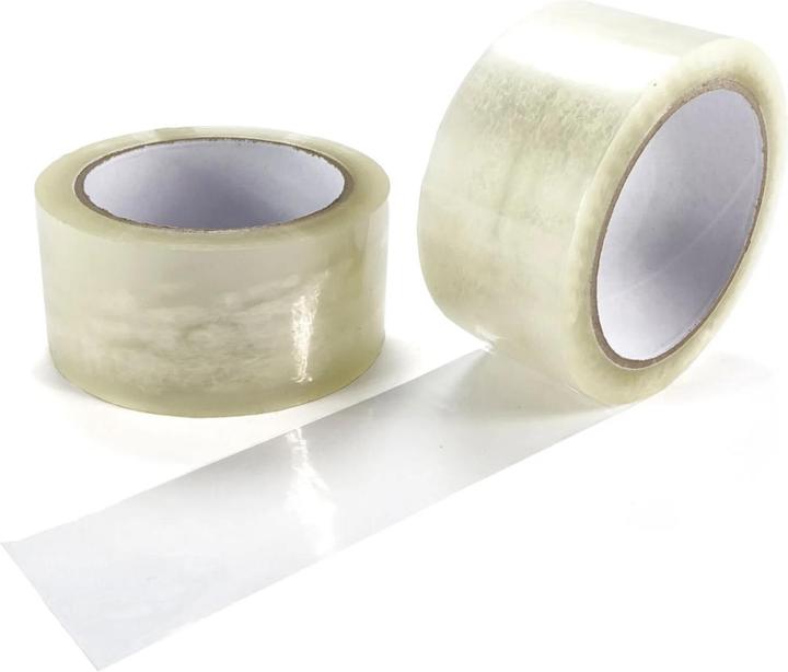 Actual product image Fabru quietly unrolling BOPP adhesive tape, transparent 50mm x 66m (50 mm)