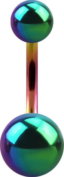 Produktbild Star Piercing Banane Innengewinde farbig mit zwei Kugeln (Titan G23, ohne Messing)