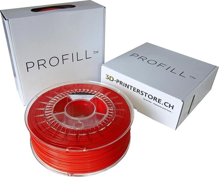 3d-printerstore.ch Filamento PLA ProFill 1,75 mm 1 kg rosso RAL 3020 (PLA, 1.75 mm, 1000 g, Rosso)