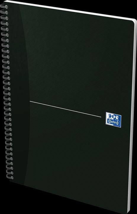 Image du produit Oxford Cahier Essentials A4 Petits Carreaux 5mm 180 Pages Reliure Intégrale Couverture Carte Noir (A4, Quadrillé)