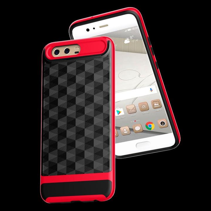 Produktbild König Design Huawei P10 Hülle Case Handy Cover Schutz Tasche Schutzhülle Bumper Schale Rot (Haier P10)