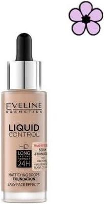 Actual product image Eveline EVELINE Liquid Control HD Mattifying Drops Foundation matujący podkład do twarzy 025 Light Rose Niac (Light Rose)