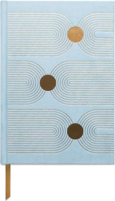 Productafbeelding Designworks Suède stoffen dagboek met harde kaft W/Pocket Aartsstip blauw (Rijen, Hardcover)