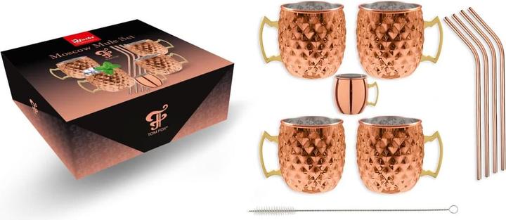 Produktbild Ich-zapfe Diamond Moscow Mule Becher Set Kupfer (4.50 dl, 1 x, Moscow Mule Becher)
