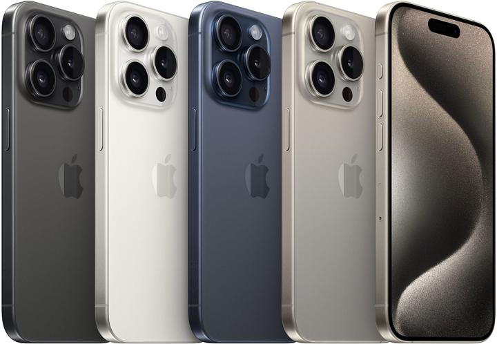 Productafbeelding Apple iPhone 15 Pro (256 GB, Zwart titanium, 6.10", SIM + eSIM, 48 Mpx, 5G)