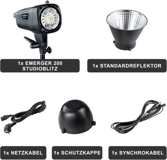 Produktbild Walimex pro Emerger 200 Studioblitz (200 W, Blitzkopf)