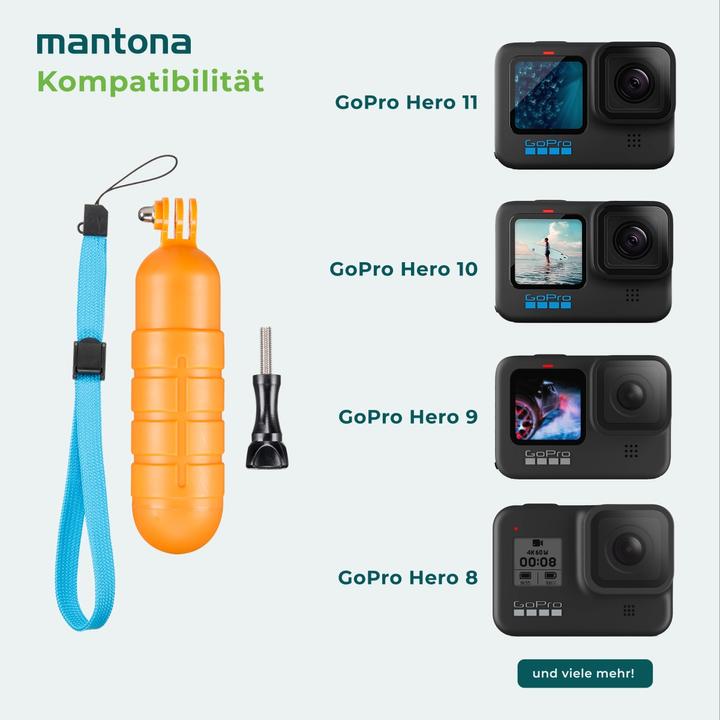 Image du produit mantona Aide à la flottabilité avec poignée pour GoPro (GoPro HERO8 Black)