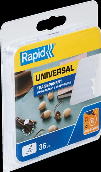 Actual product image Rapid Universal transparent glue sticks Ø7x90mm 36 pieces