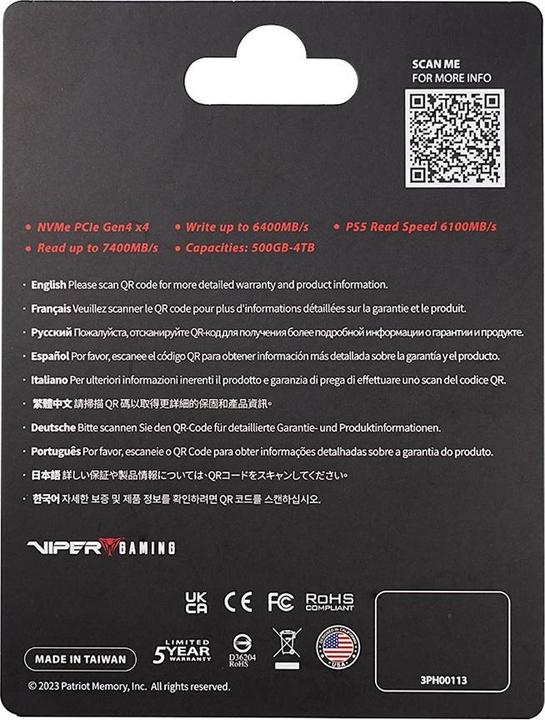 Produktbild Patriot VP4300 Lite (4000 GB, M.2 2280)