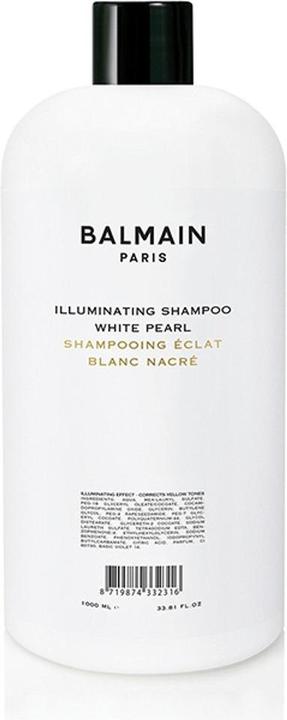 Actual product image Balmain BALMAIN Illuminating Shampoo White Pearl szampon korygujący odcień do włosów blond i rozjaśnianych 1 (1000 ml, Silver shampoo)