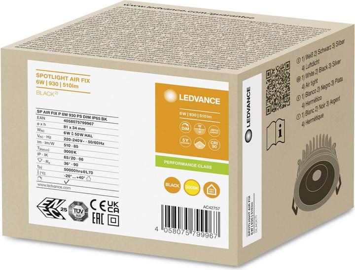 Produktbild Ledvance LED-Einbaustrahler (510 lm)